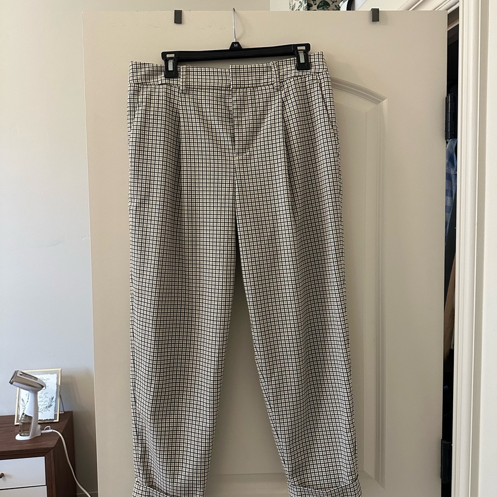 Banana Republic Black and White Ankle Cropped Pants